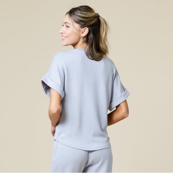 Softies PureDream V-Neck top Comfy Top Only In Gray XL - Picture 3 of 11